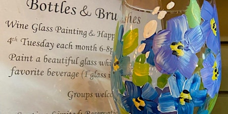 Bottles and Brushes Wine Glass Painting tickets