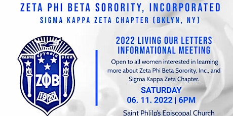 Sigma Kappa Zeta Chapter 2022 Informational tickets