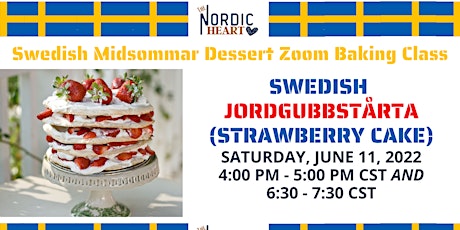 Swedish Midsommar Zoom Baking Class: JORDGUBBSTÅRTA (STRAWBERRY CAKE) primary image