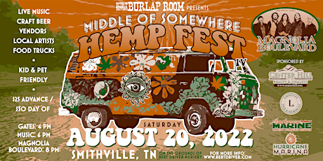 The Burlap Room Presents Middle of Somewhere Hemp Fest IV tickets
