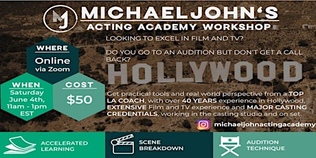 Acting Academy Workshop with LA Acting Coach tickets