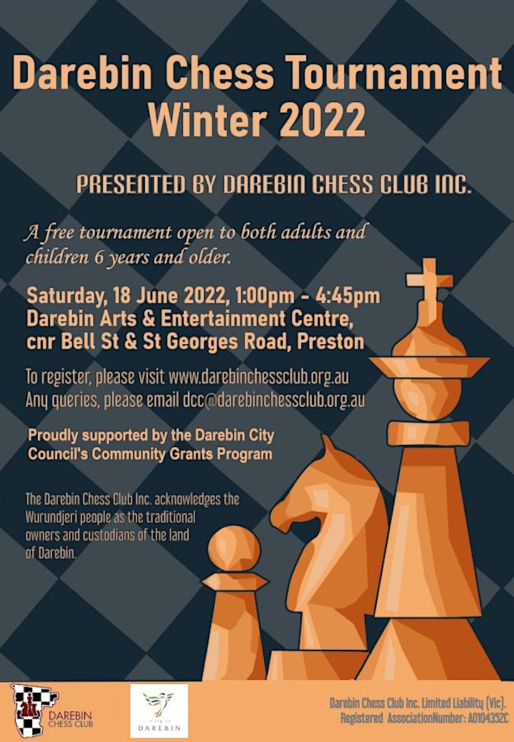 Darebin Winter 2022 Chess Tournament image