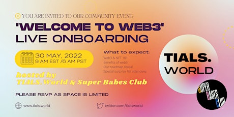 WEB3 Onboarding by TIALS.World tickets