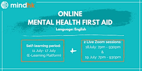 MindHK: Online Mental Health First Aid Standard Course July2022 tickets