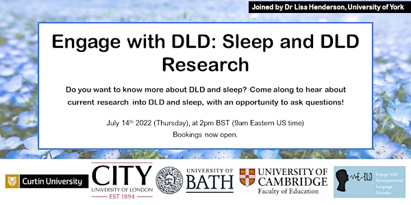 Engage with DLD: Sleep and DLD Research