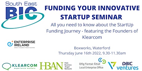 Hauptbild für Funding Your Innovative StartUp (in person seminar)