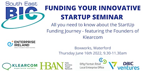 Image principale de Funding Your Innovative StartUp (in person seminar)