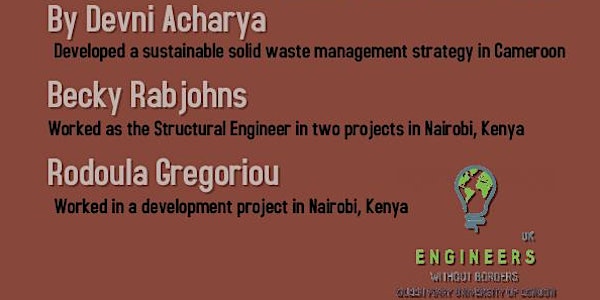 Talk about international development through engineering