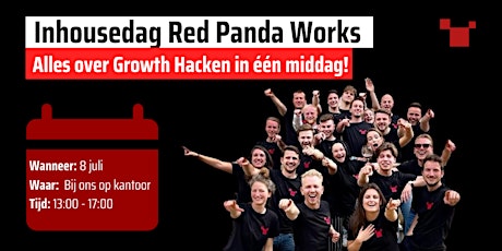 Inhousedag Red Panda Works - Alles over Growth Hacken in 1 middag tickets