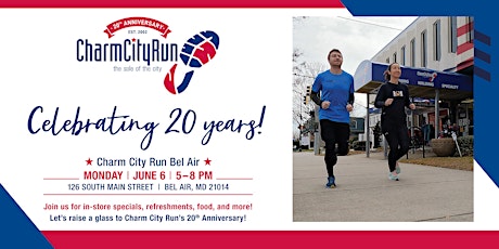 20th Anniversary Celebration at Charm City Run Bel Air tickets