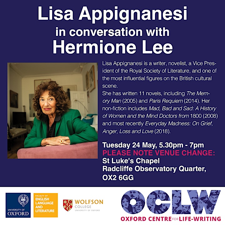 Lisa Appignanesi in conversation with Hermione Lee image