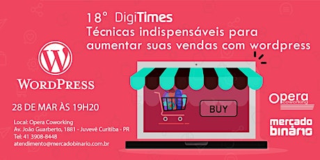 Imagem principal do evento 18° DIGITIMES | Técnicas indispensáveis para aumentar suas vendas com wordpress