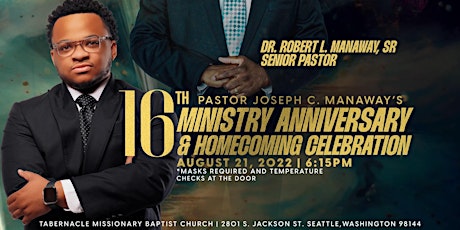 16th Ministry Anniversary & Homecoming Celebration tickets