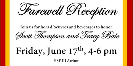 Thompson and Bale Farewell Reception tickets