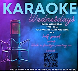 KARAOKE WEDNESDAYS   at Joes Palette Paint and Wine Bar tickets