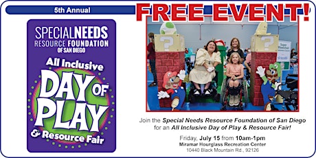 All Inclusive Day of Play & Resource Fair - FREE EVENT tickets