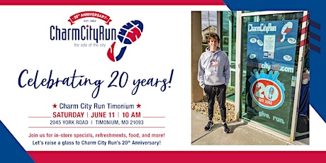20th Anniversary Celebration at Charm City Run Timonium tickets