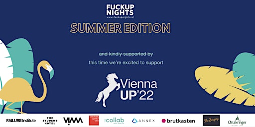 Fuckup Night Vienna Vol. 34 | Summer Edition @ Ottakringer Brauerei