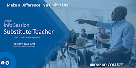 Substitute Teacher Training - Virtual Information Session tickets