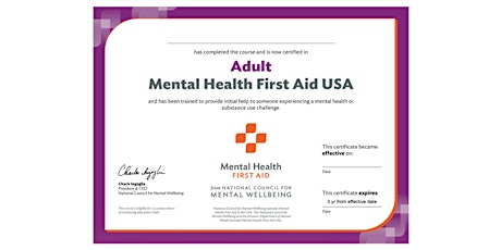 Mental Health First Aid USA (Virtual) tickets