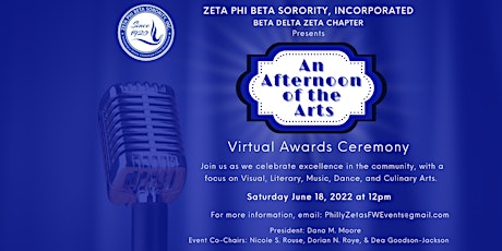 An Afternoon of the Arts ~ Virtual Awards Ceremony primary image