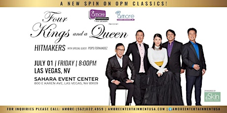 Four Kings and a Queen : HITMAKERS with Special Guest Pops Fernandez primary image