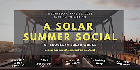 Solar Summer Social: A rooftop event to celebrate the start of summer! primary image