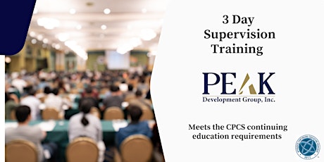 3-Day Supervision Training
