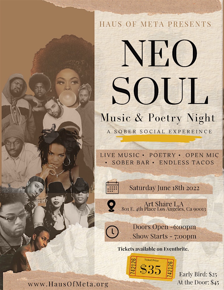 Neo Soul Music & Poetry Night image