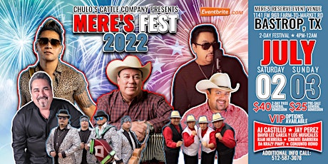Mere's Fest 2022 - 2-Day Festival - July 2nd & July 3rd tickets