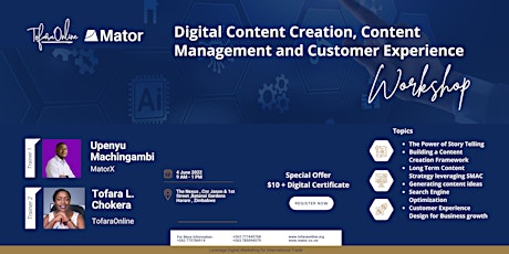 Content Creation , Content Management and Customer Experience Workshop tickets