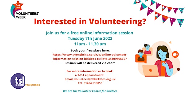 Online Volunteer Information session - Kirklees