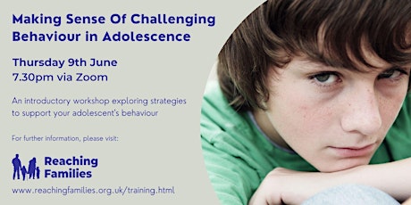 Making Sense of Challenging Behaviour in Adolescence (11 years +) tickets