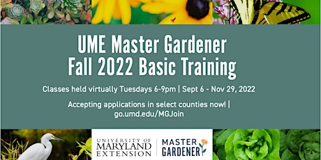 UME Calvert Master Gardener Training Fall 2022
