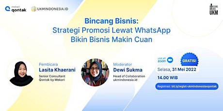 Bincang Bisnis:  Strategi Promosi Lewat WhatsApp Bikin Bisnis Makin Cuan biglietti