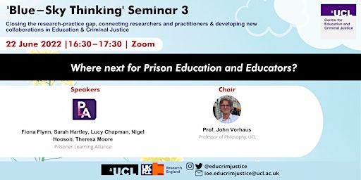 Where next for Prison Education and Educators? primary image