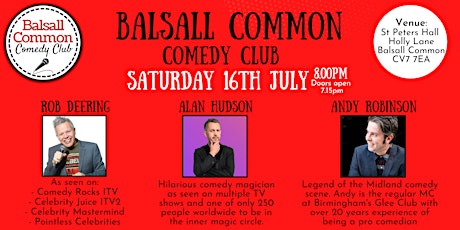 Balsall Common Comedy Night - July tickets