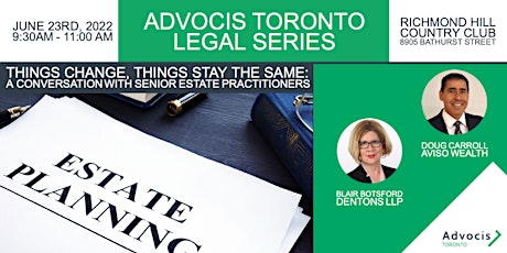 Advocis Toronto: A Conversation with Senior Estate Practitioners tickets