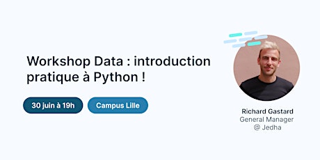 Introduction pratique à Python | Jedha Lille tickets
