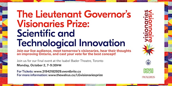 LIEUTENANT GOVERNOR'S VISIONARIES PRIZE_SCIENTIFIC AND TECHNOLOGICAL INNOVA...