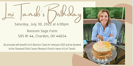 Lori Tanski's Birthday Dinner tickets