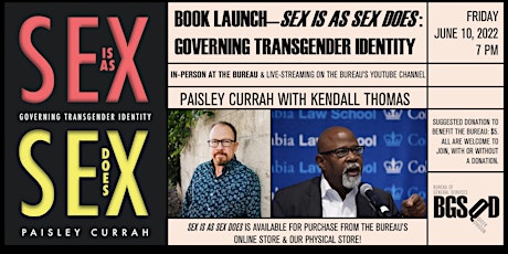 Book Launch–Sex Is as Sex Does: Governing Transgender Identity (in person) tickets