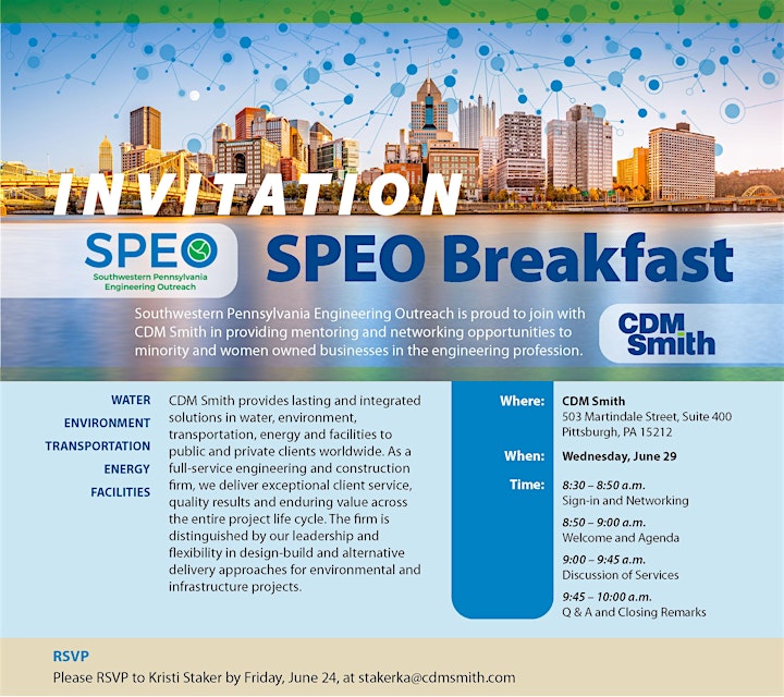 SPEO Protégé Breakfast Hosted by CDM Smith image