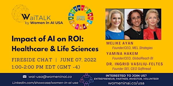 Women in AI USA WaiTALK - Impact of AI on ROI: Healthcare and Life Sciences