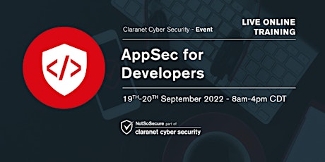 AppSec for Developers - Live Online Training tickets