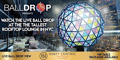 Hyatt Centric Bar 54 Rooftop Times Square NYE Ball Drop Celebration