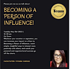 Becoming a Person of influence Tickets