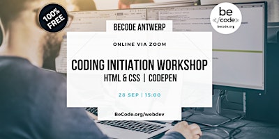 BeCode Antwerpen – Workshop – Code initiation workshop HTML + CSS