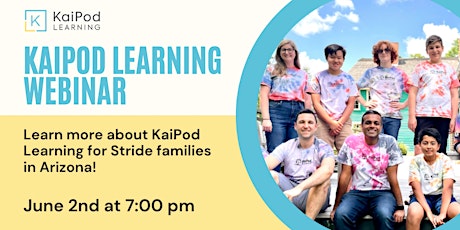 Webinar:  KaiPod Learning for Stride Families in Arizona tickets