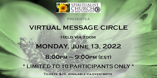 SCNYC Virtual Message Circle- Rev. Deborah Shield & Dr. F. Avril Brenig